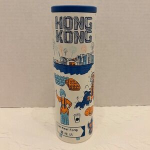 HONG KONG CHINA Starbucks Stainless Tumbler Bottle 16oz Been There Blue RARE